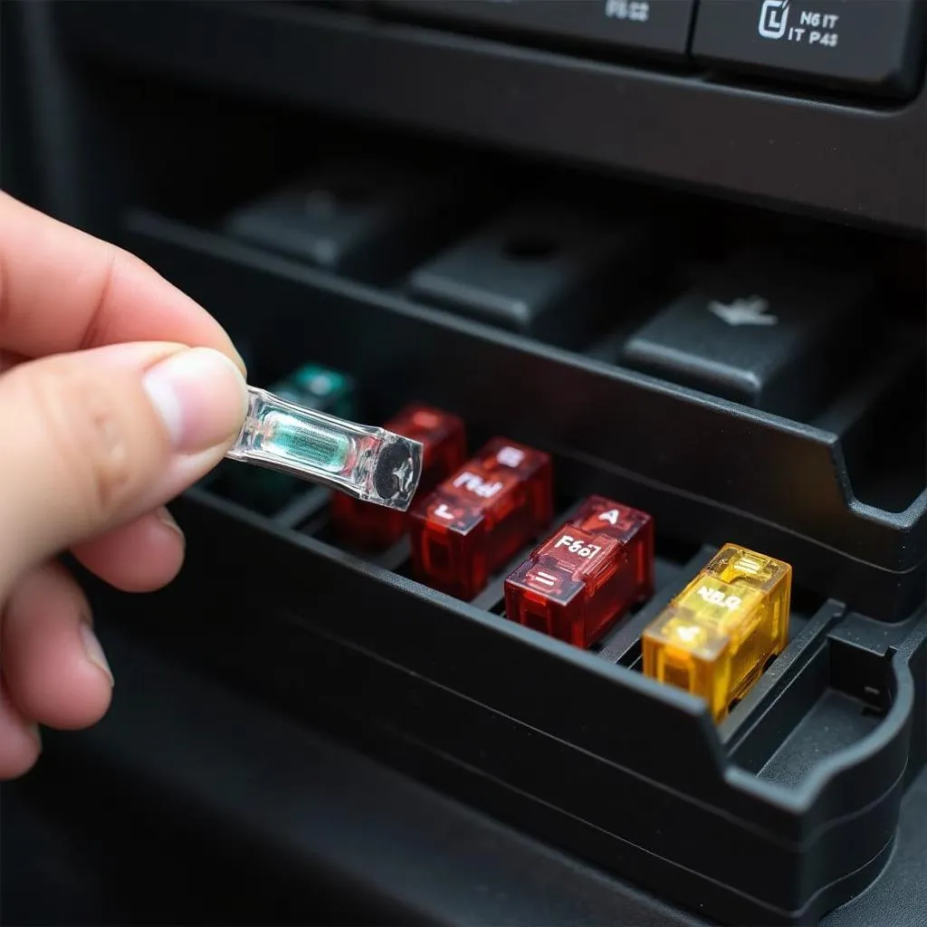 Inspecting Fuses in a Car