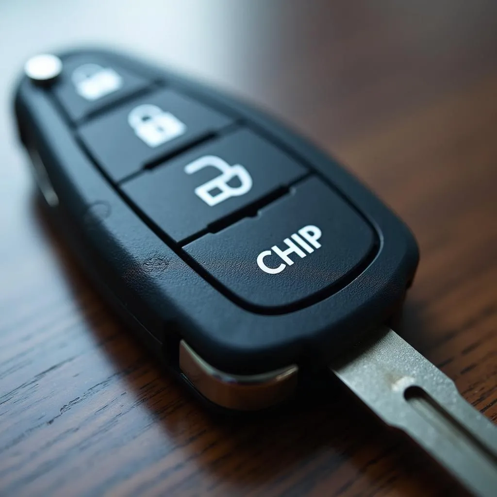 Car Key with Immobilizer Chip