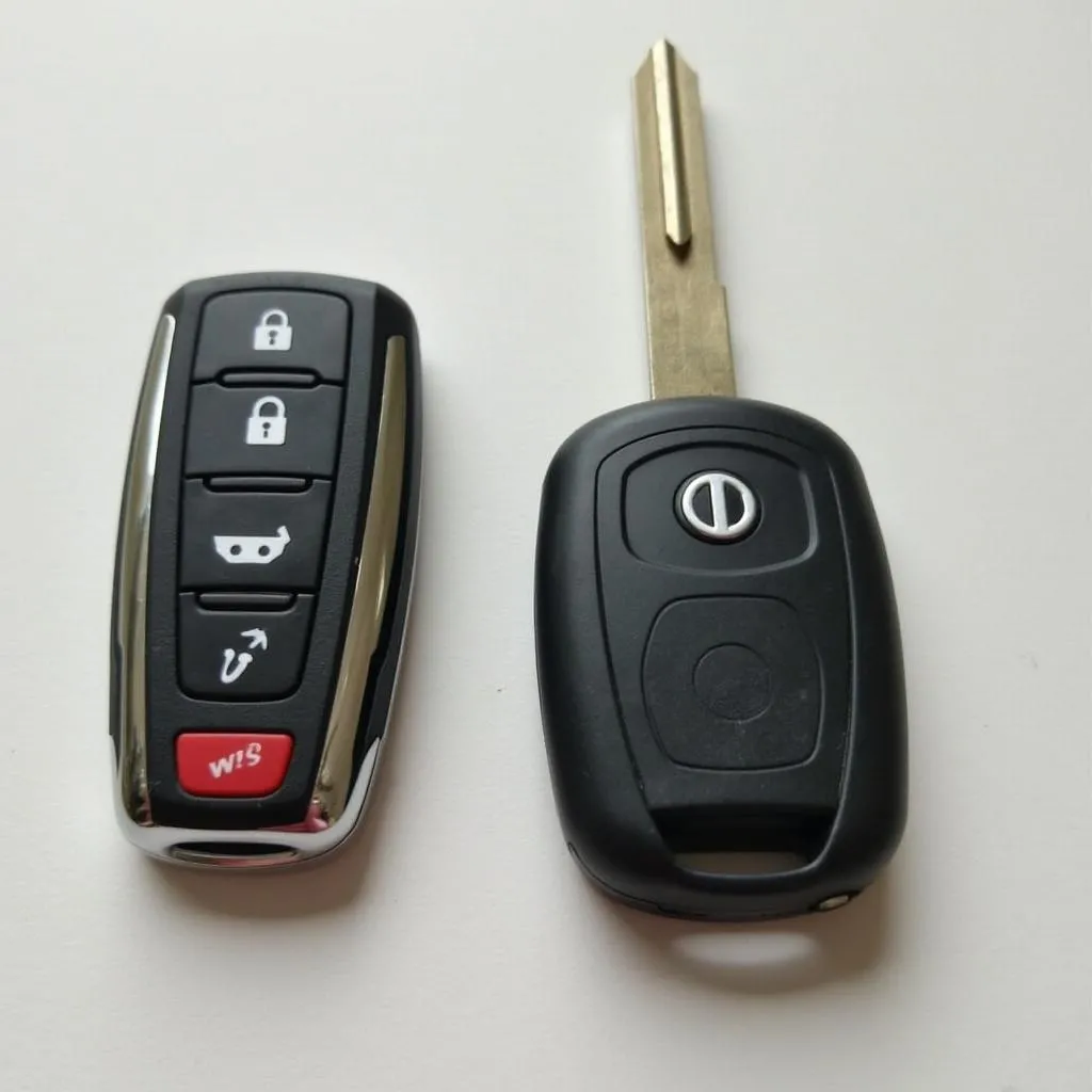 Car Key Fob and Physical Key