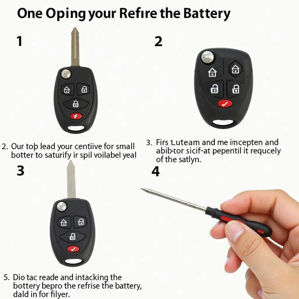 Replacing car key fob battery