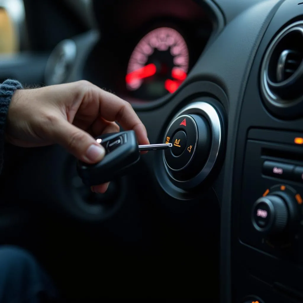 Car Key in Ignition