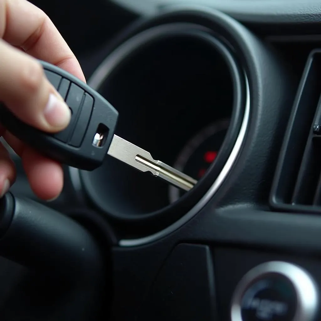 Car Key in Ignition