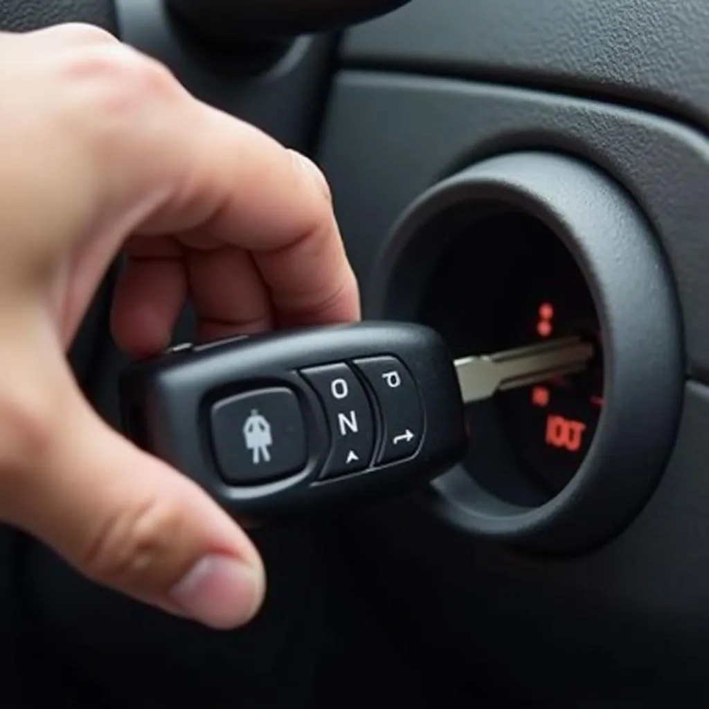 Turning Car Key in Ignition