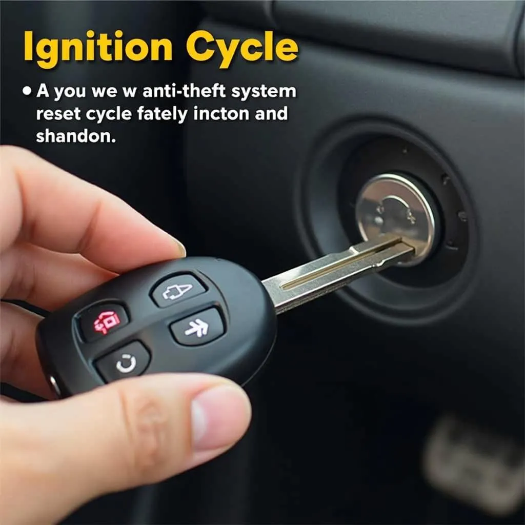 Car Key Turning in Ignition