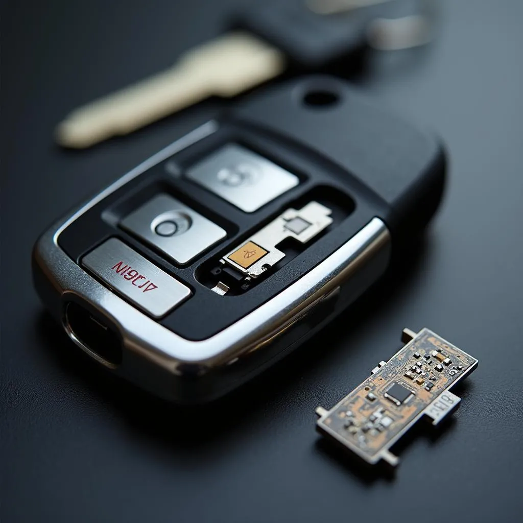 Car Key with Transponder Chip