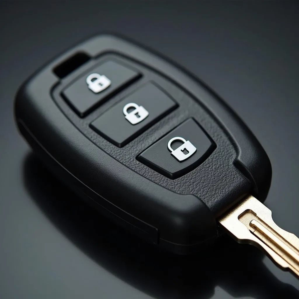 Car key with transponder chip