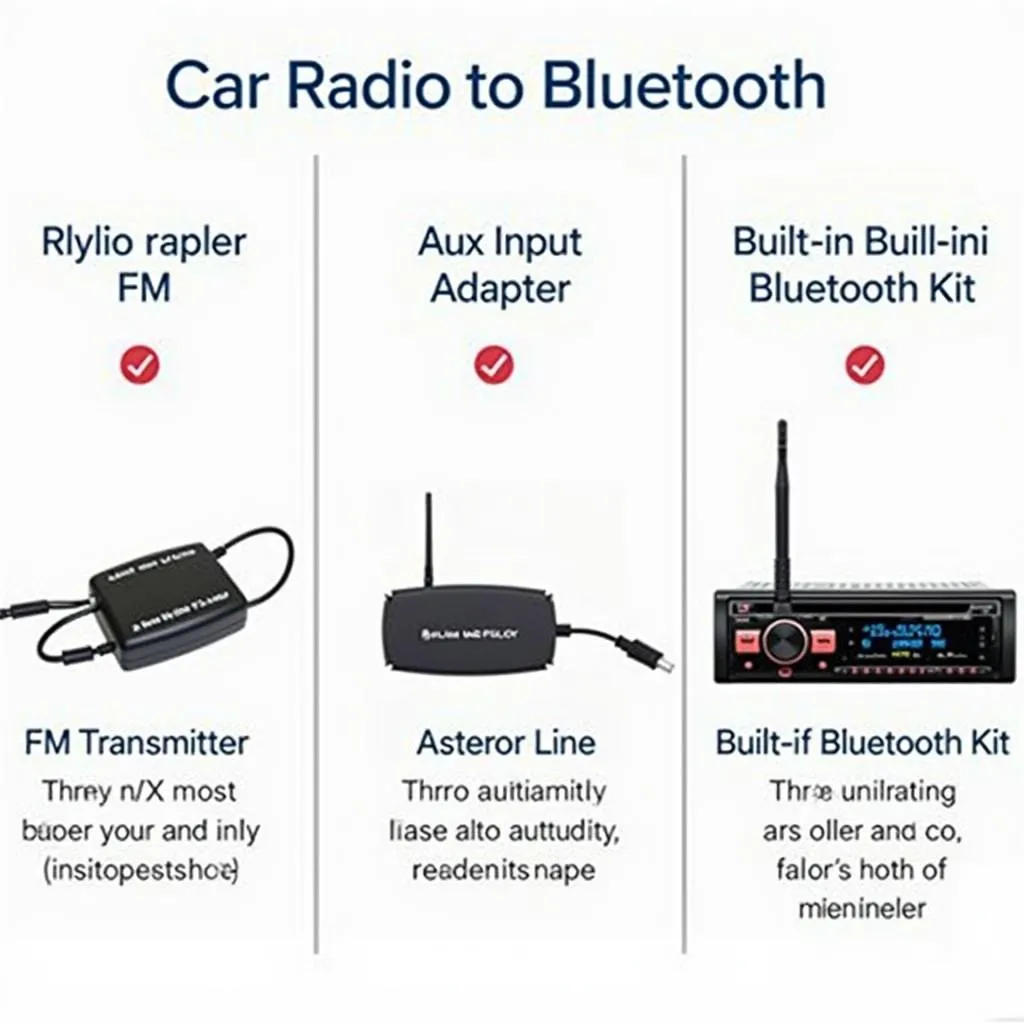 Types of car radio Bluetooth adapters