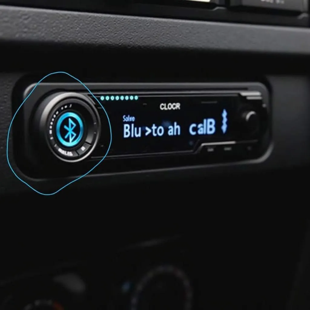 Car radio with Bluetooth button