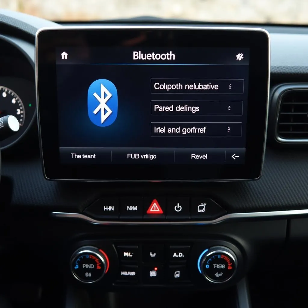 Bluetooth interface on a modern car radio