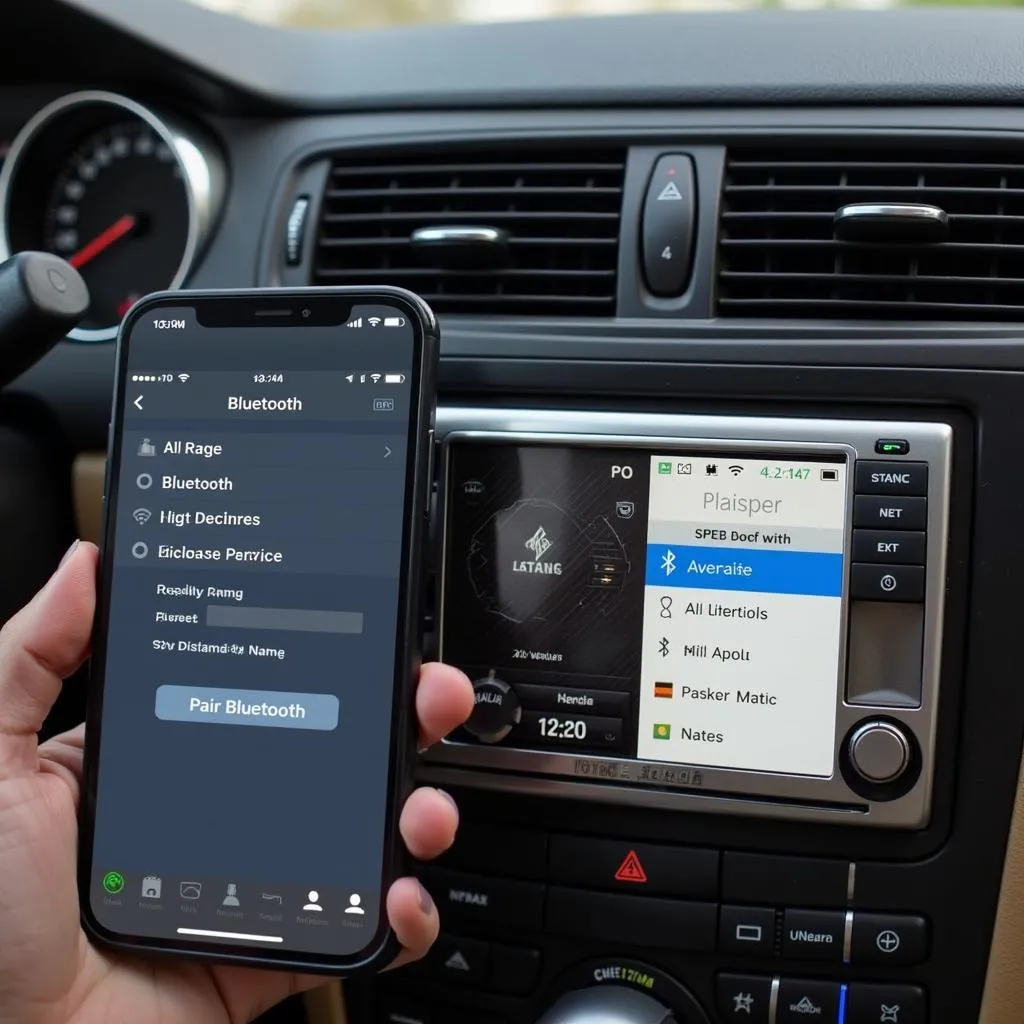 Pairing a smartphone with a retro car radio via Bluetooth