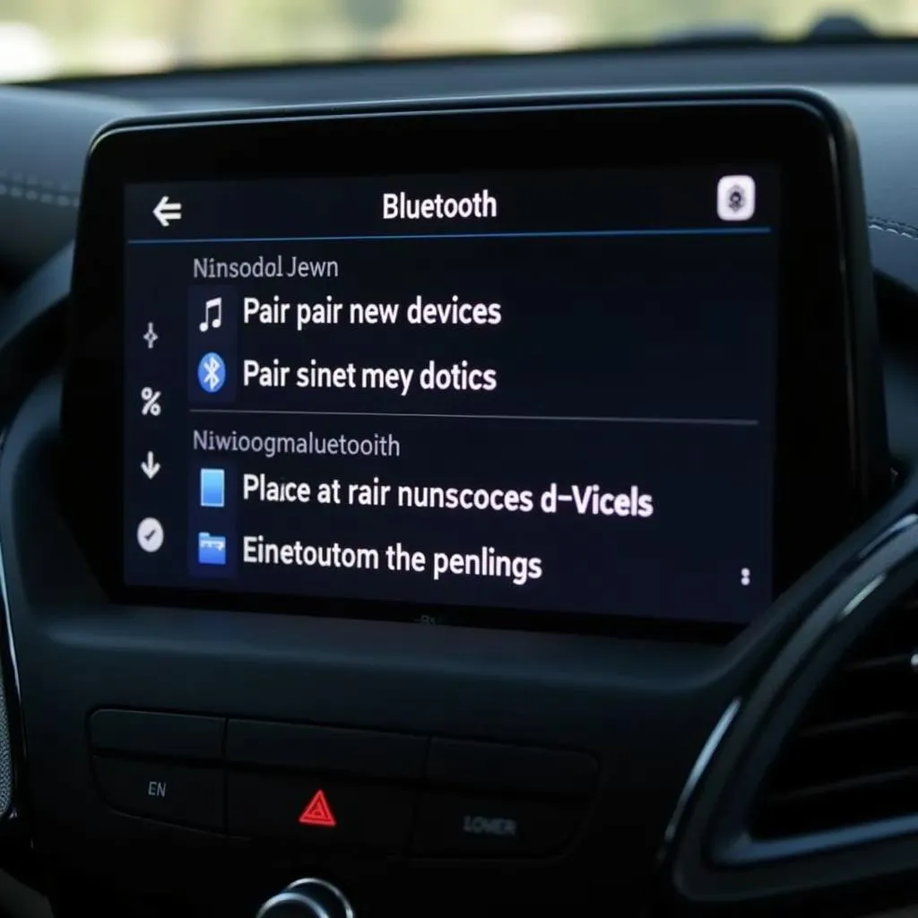Car Radio Bluetooth Settings