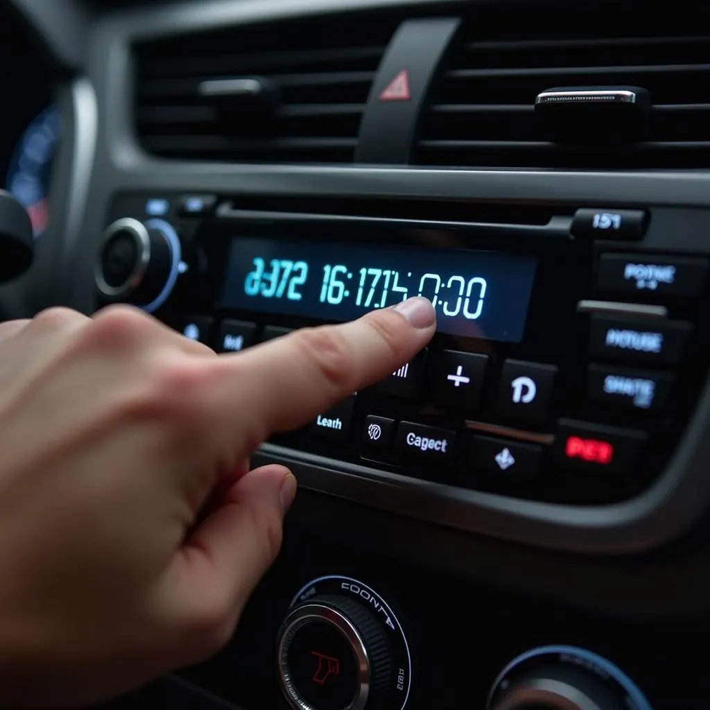 Entering car radio code