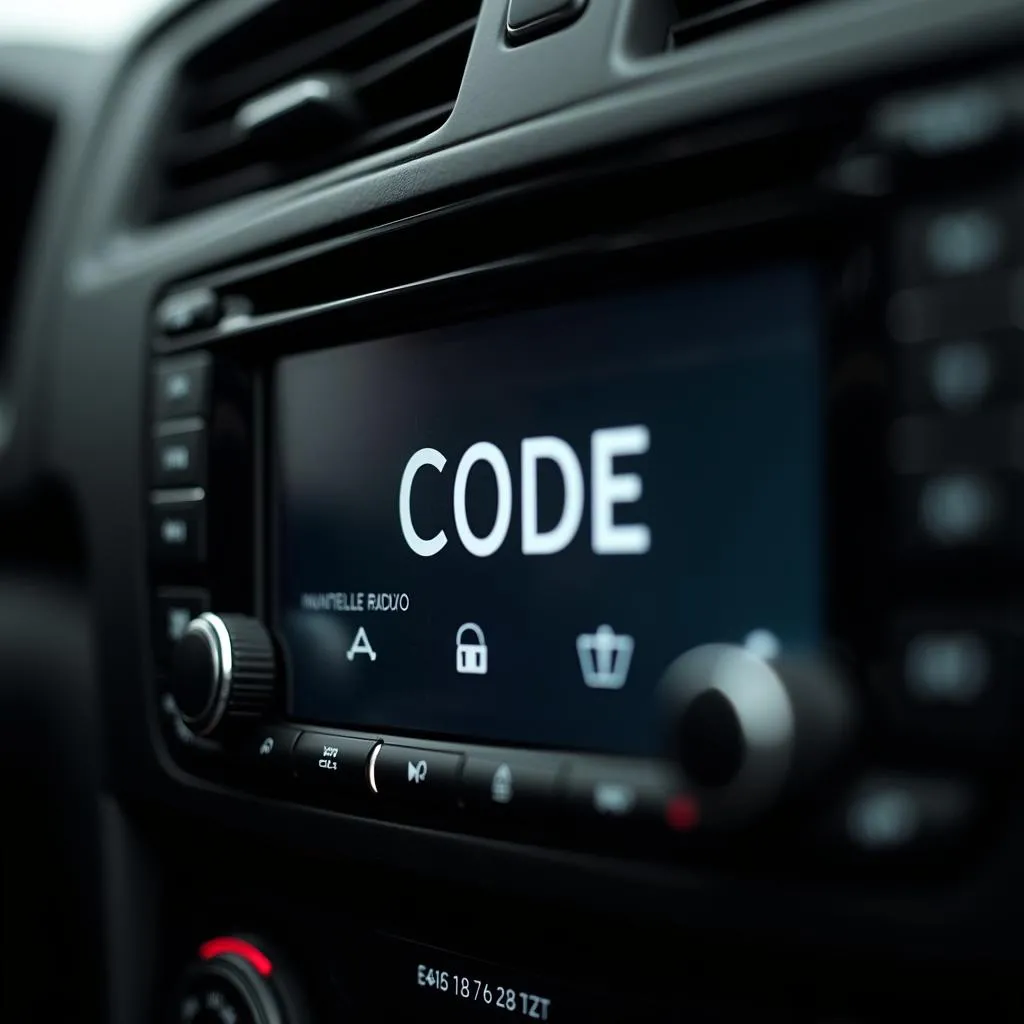 Car radio with error code