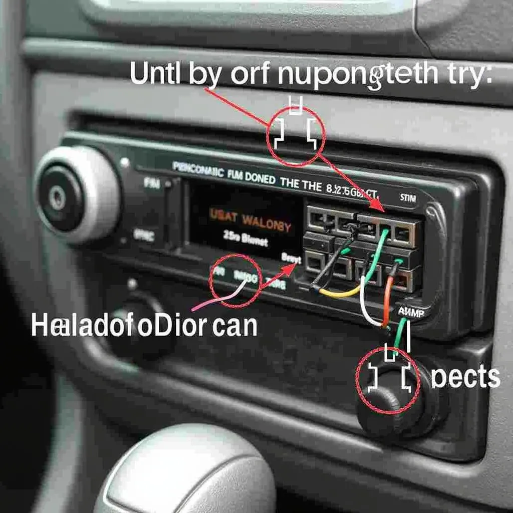 Car Radio Wiring Diagram with Bluetooth Connection Points Highlighted