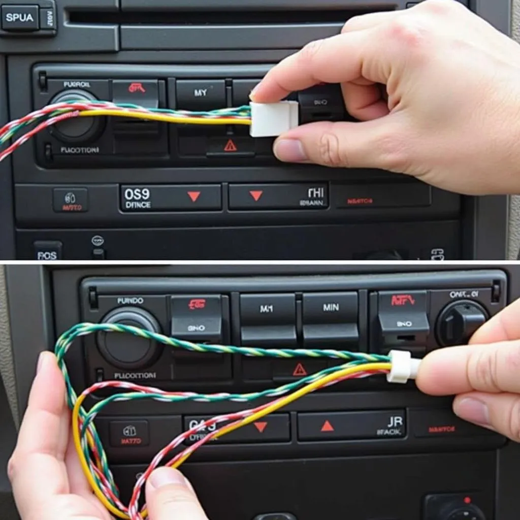 Connecting a car radio wiring harness