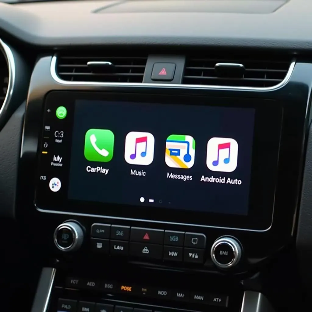 Car Radio with Apple CarPlay and Android Auto Integration