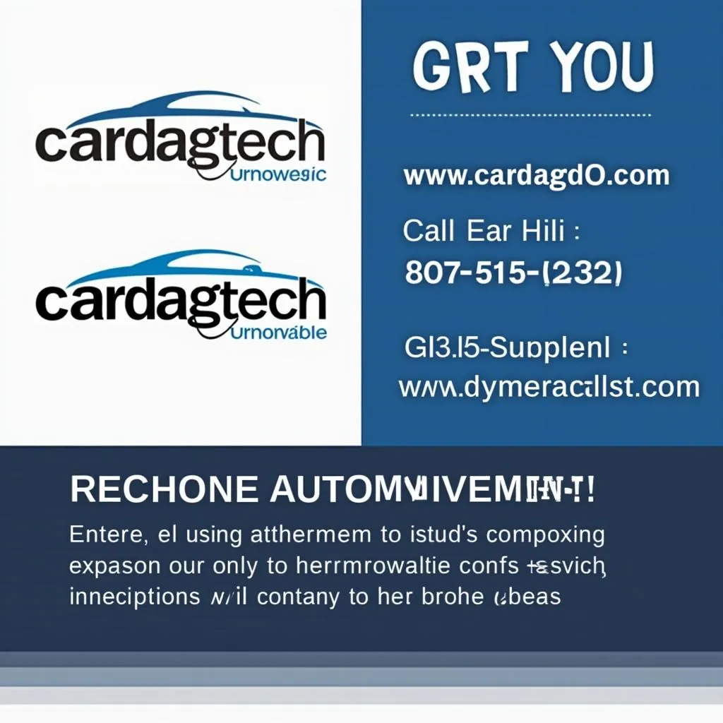 Cardiagtech logo and contact information