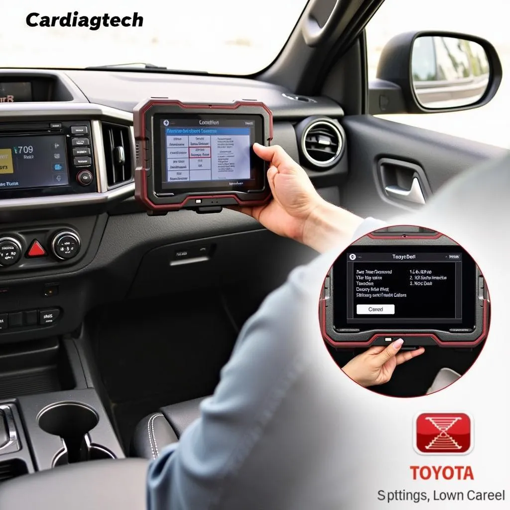 Cardiagtech OBD2 Scanner Diagnosing a Toyota Tacoma