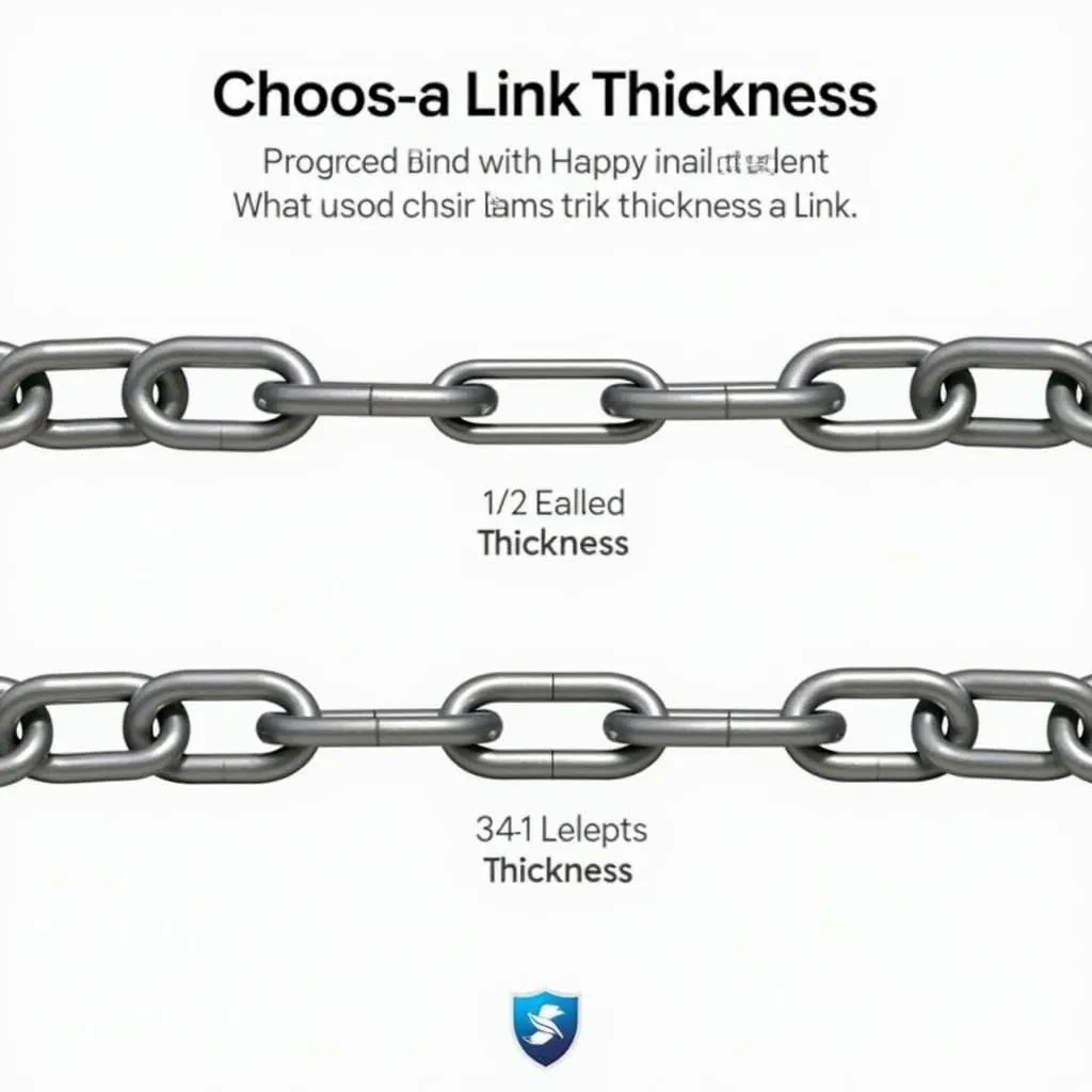 Comparing chain link thicknesses