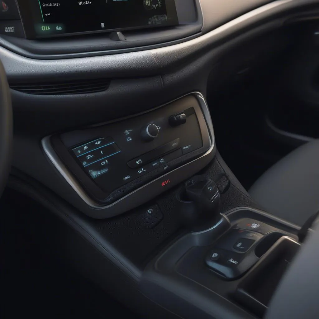 Chevy Malibu dashboard with flashing security light