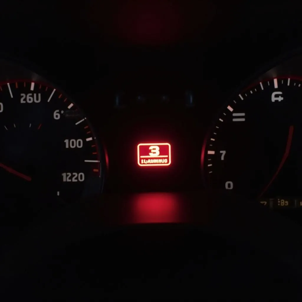 Chevy Silverado Dashboard with Warning Lights