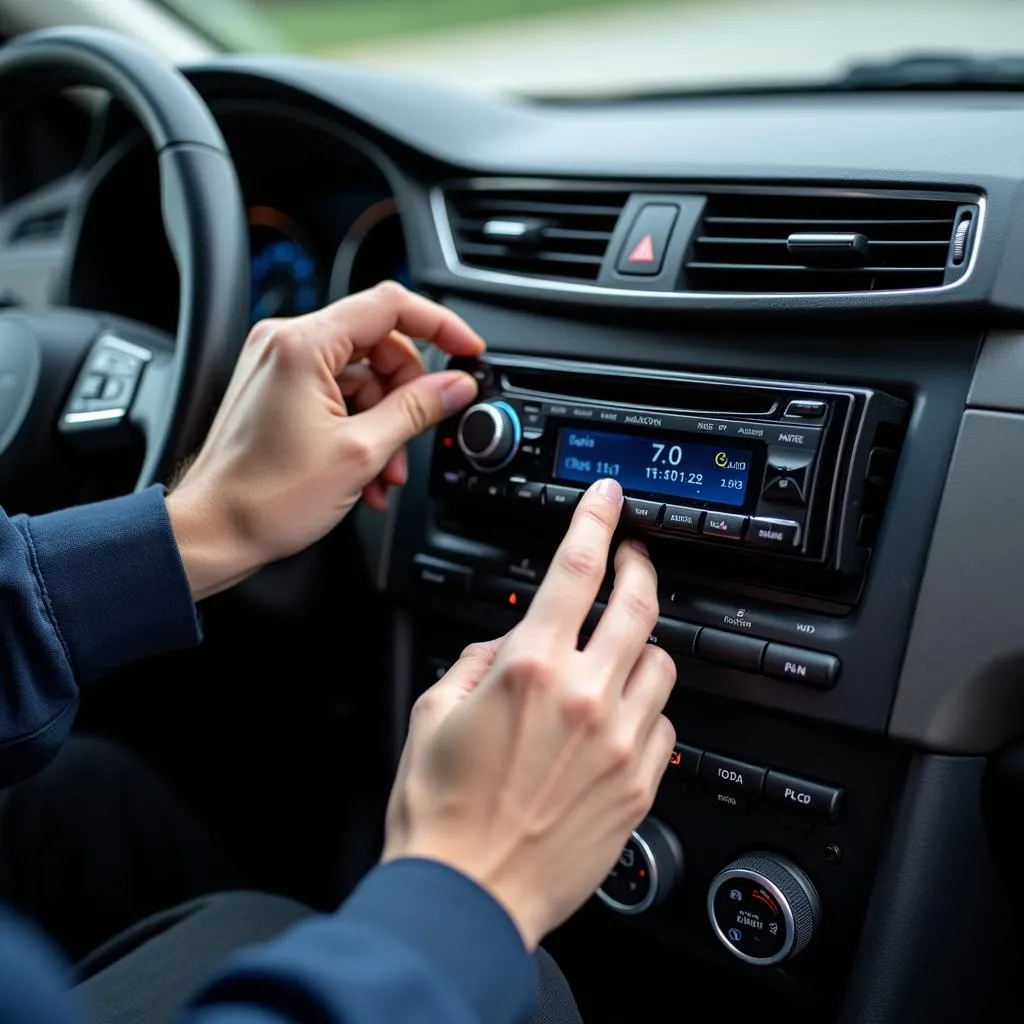 DAB car radio installation process