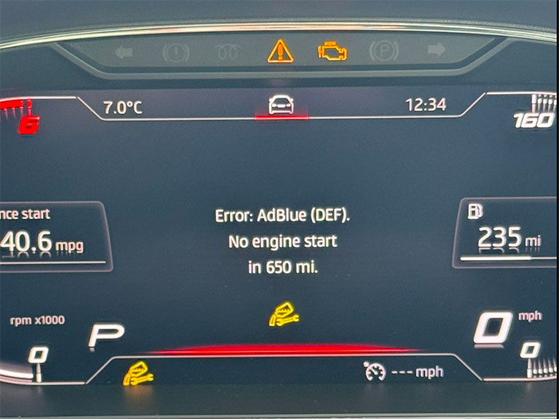 Diagnostic Services for SEAT Arona AdBlue Warning Issues