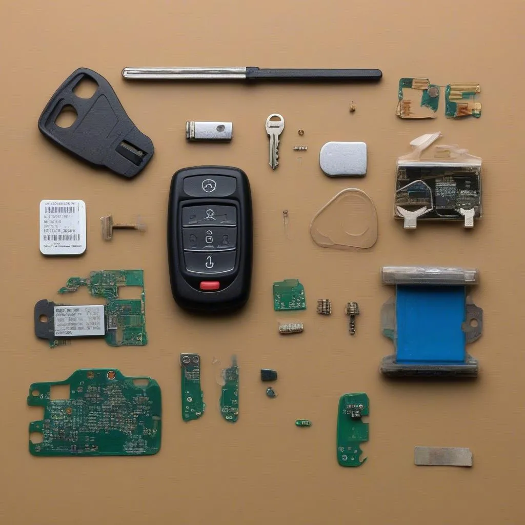 Disassembled Car Key