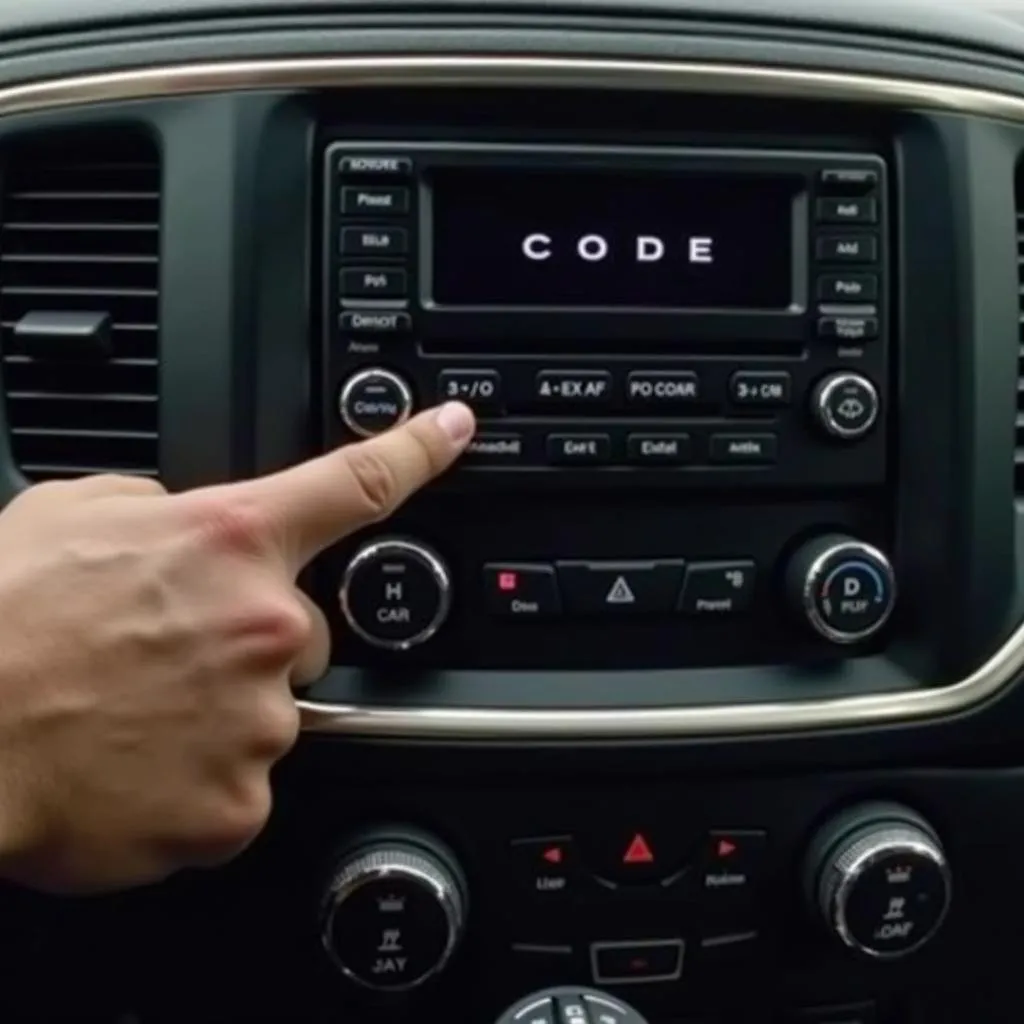 Entering Anti-theft Code on Dodge Radio