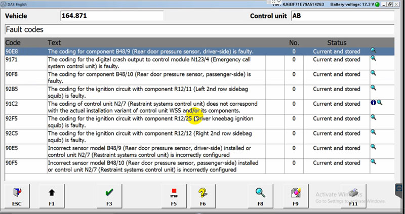 Fix Mercedes-Benz SRS Airbag Warning Sensor 