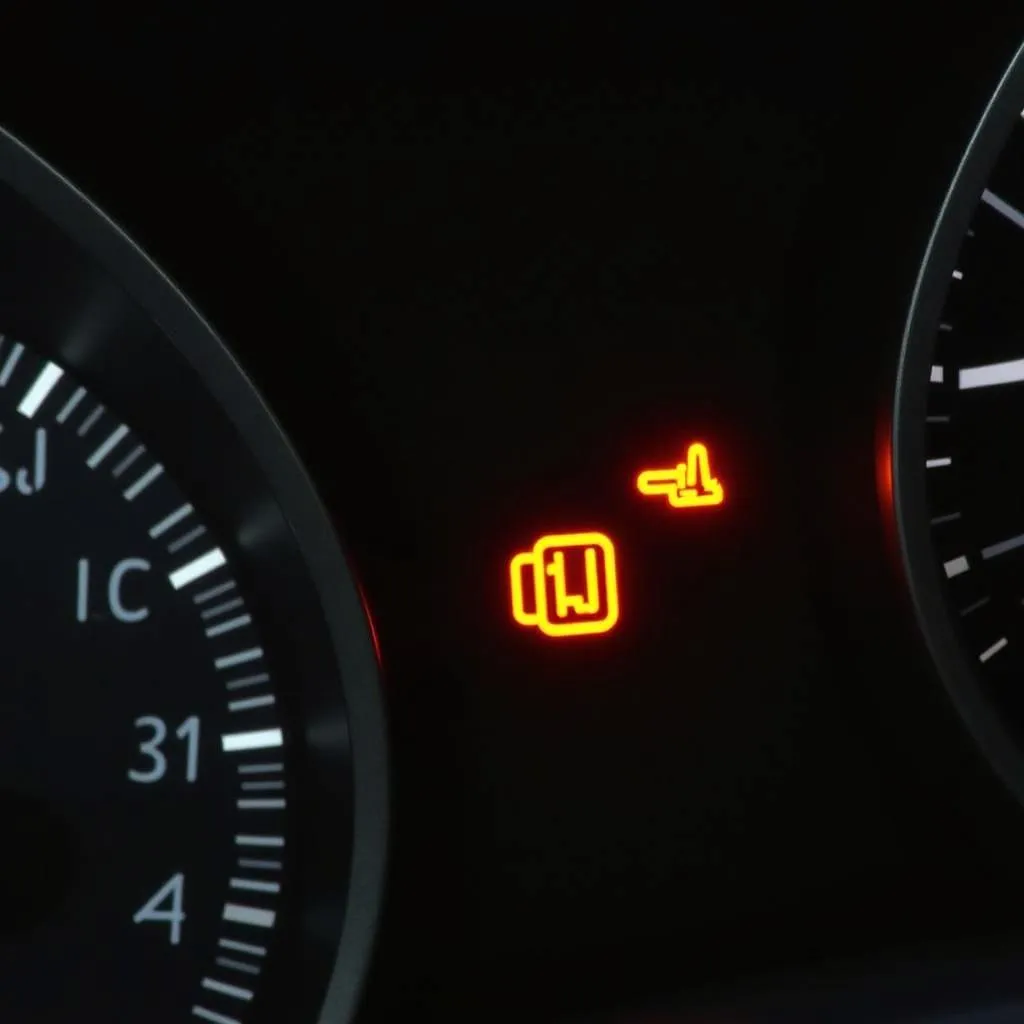 Ford Fusion dashboard with warning lights illuminated