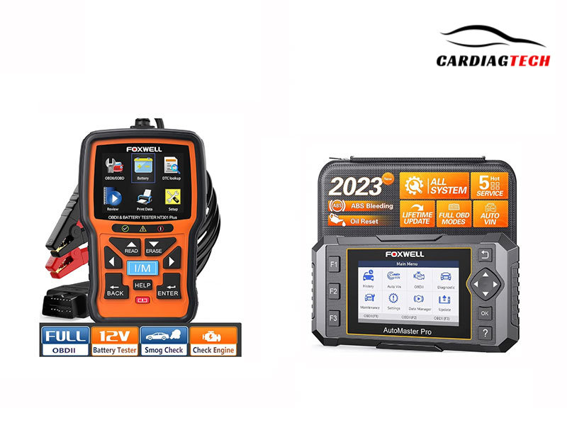 FOXWELL NT624 Elite Scanner & NT301 Plus OBD2 Scanner Battery Tester