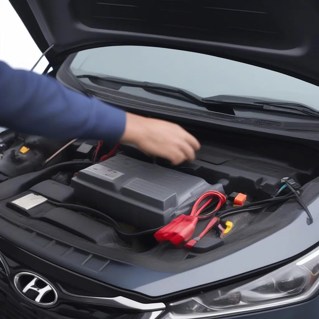 Disconnecting car battery in Hyundai Elantra