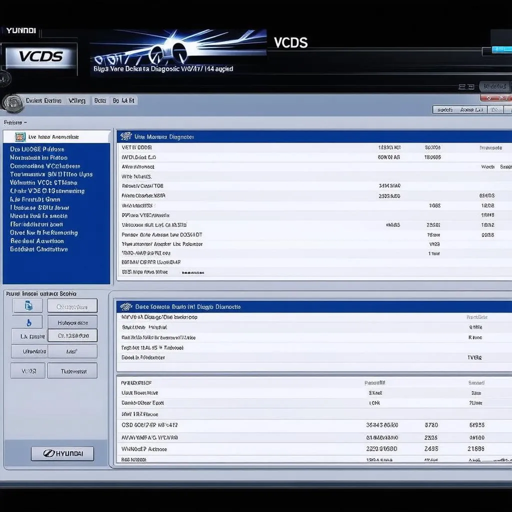 VCDS Software Dashboard for Hyundai