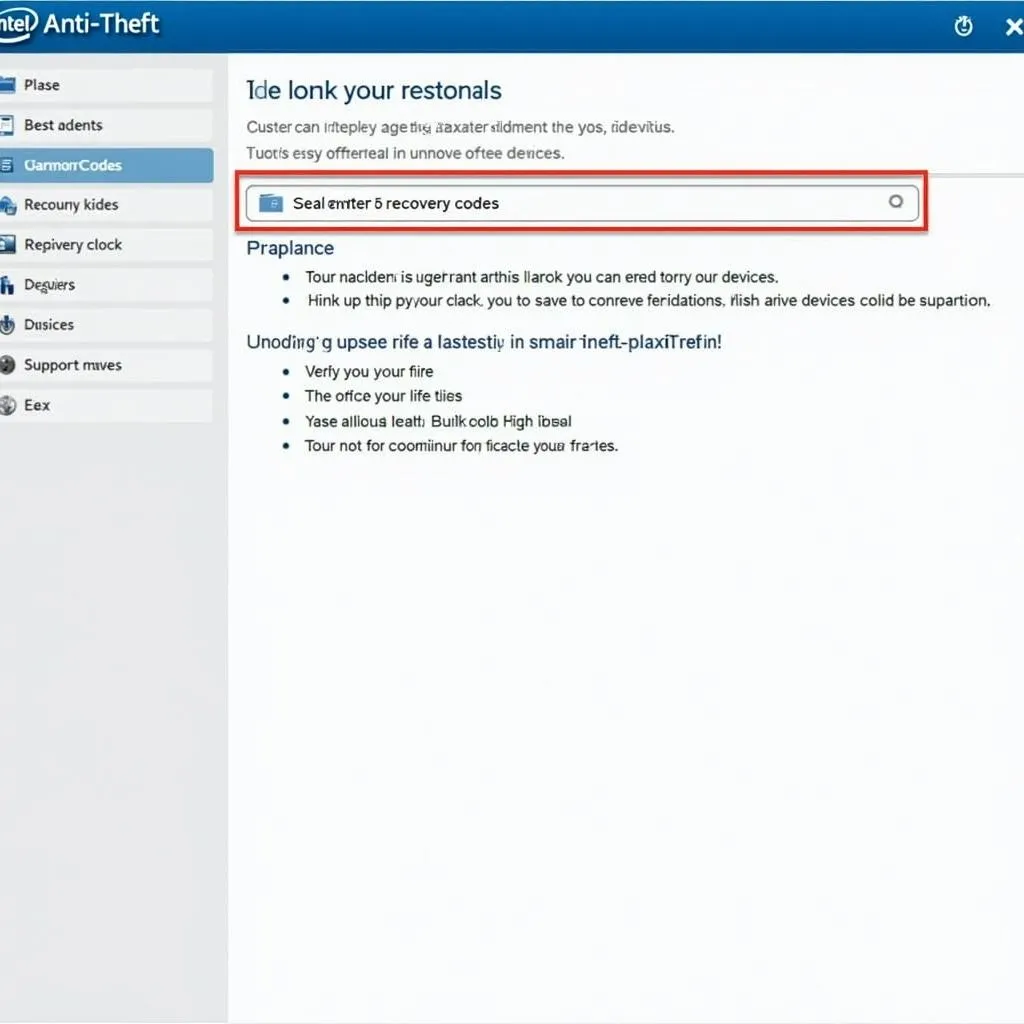 Screenshot of Intel Anti-Theft portal with device unlocking steps