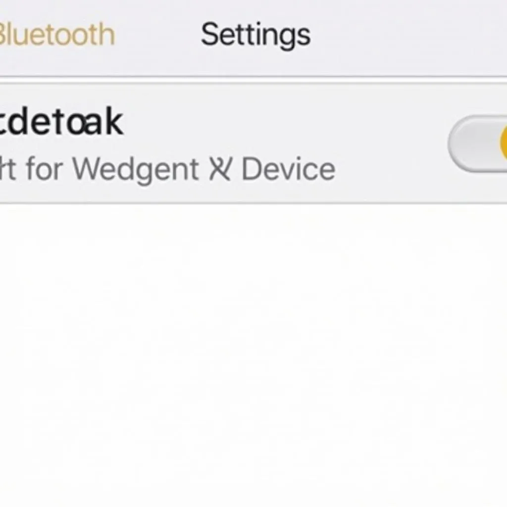 iPhone Bluetooth Settings Screen