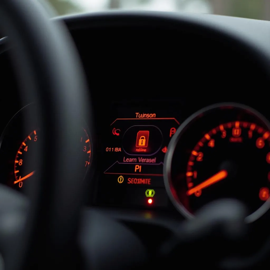 Jeep Renegade dashboard with warning lights illuminated