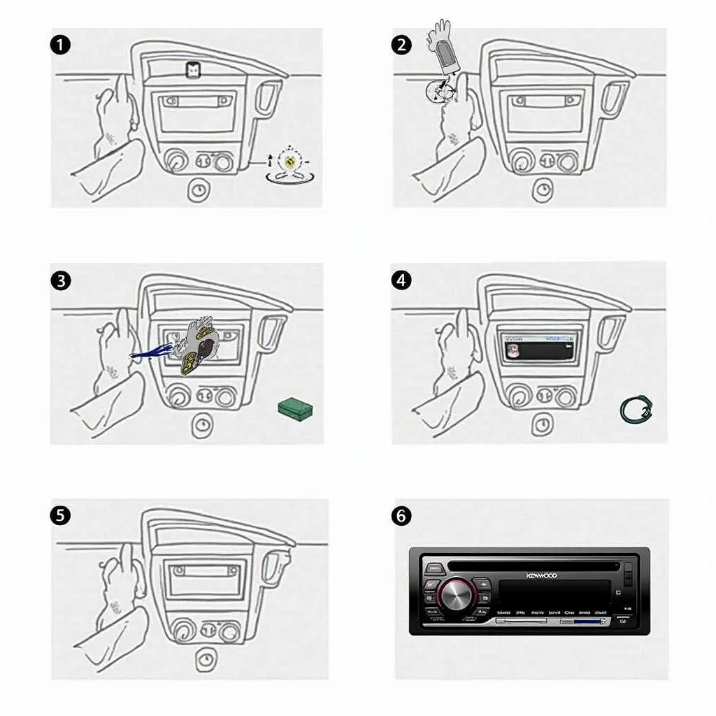 Kenwood KDC-200U installation process