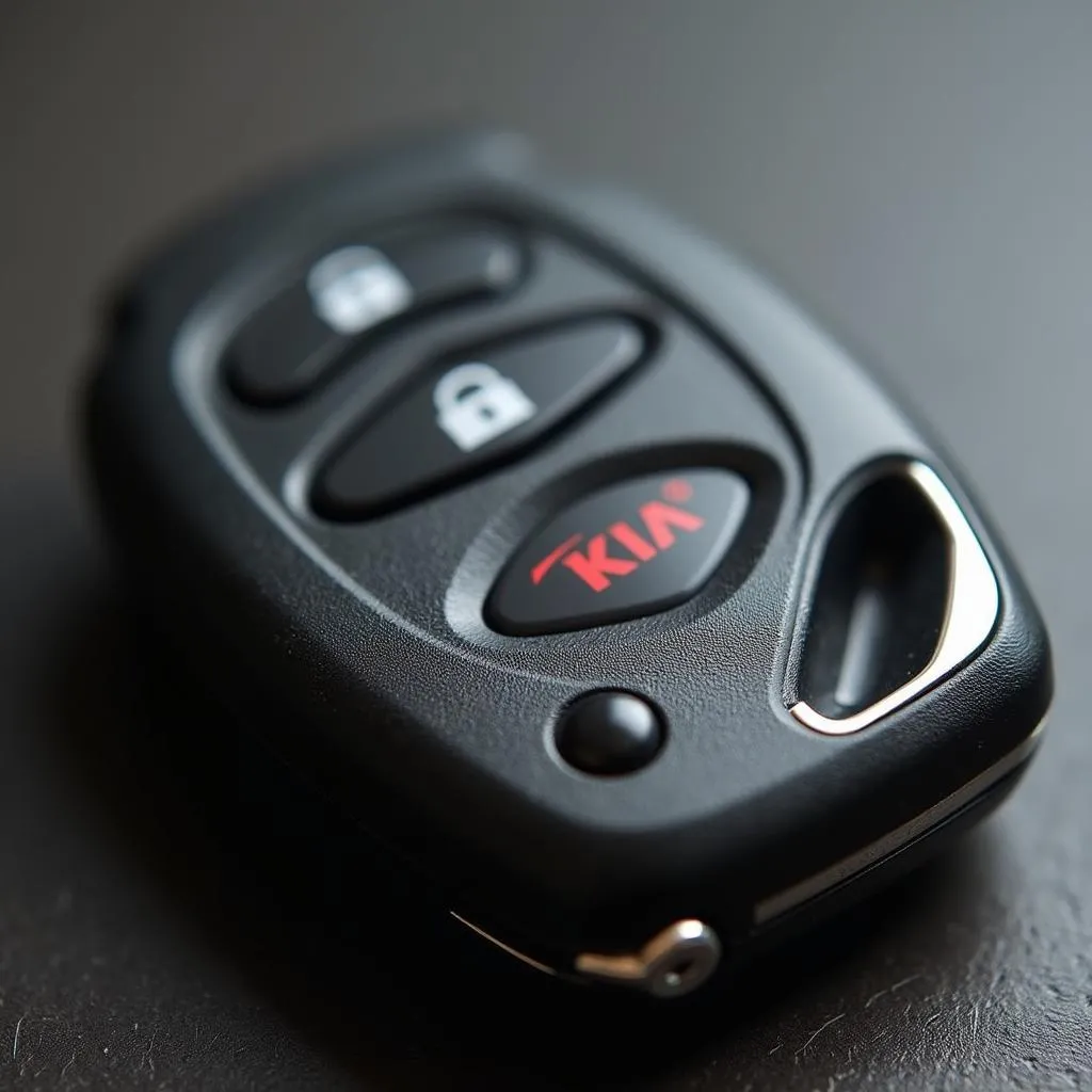 Kia key fob with visible chip