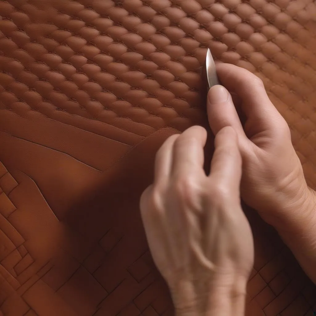 Leather Basketweave Tooling