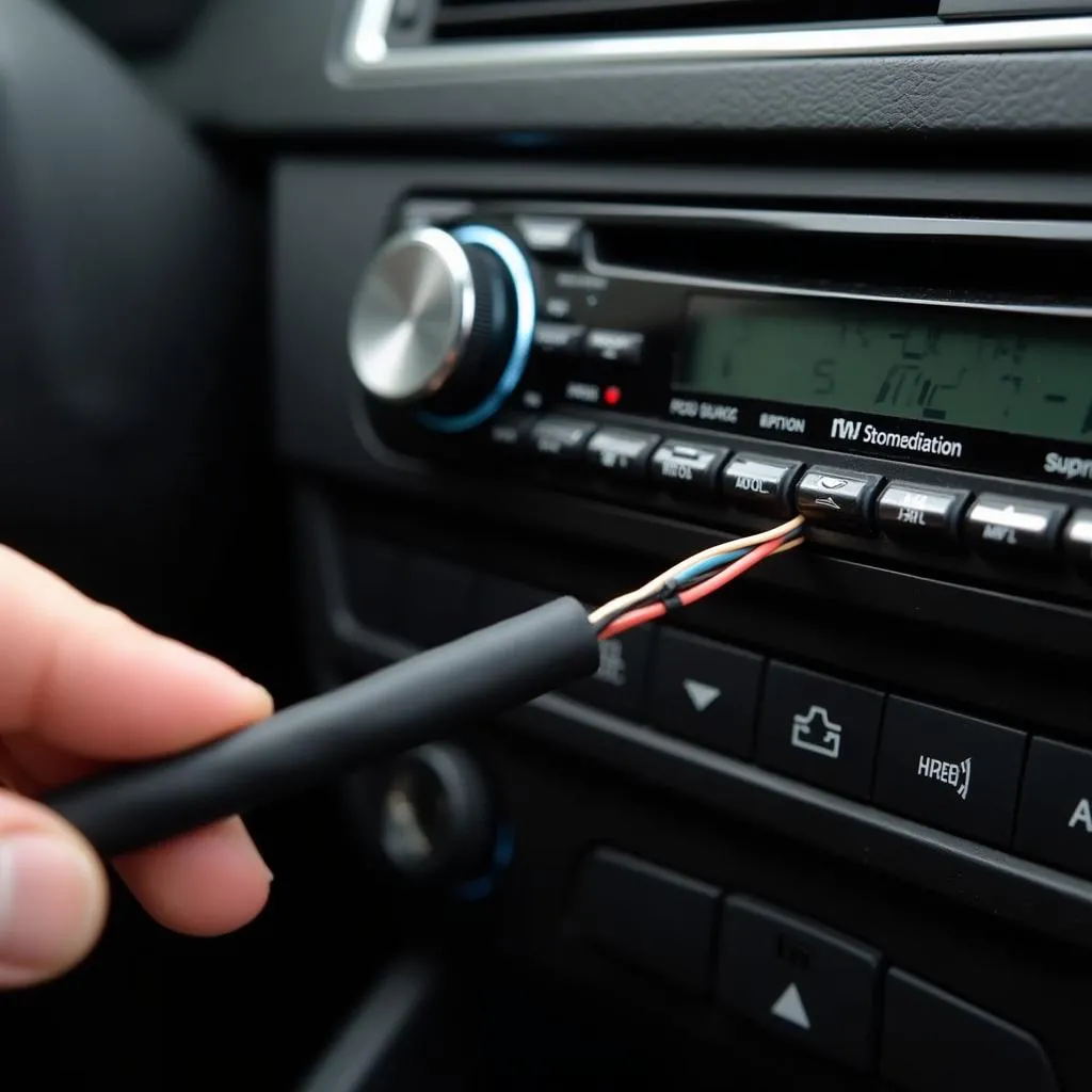 Car speaker wire disconnected from the terminal