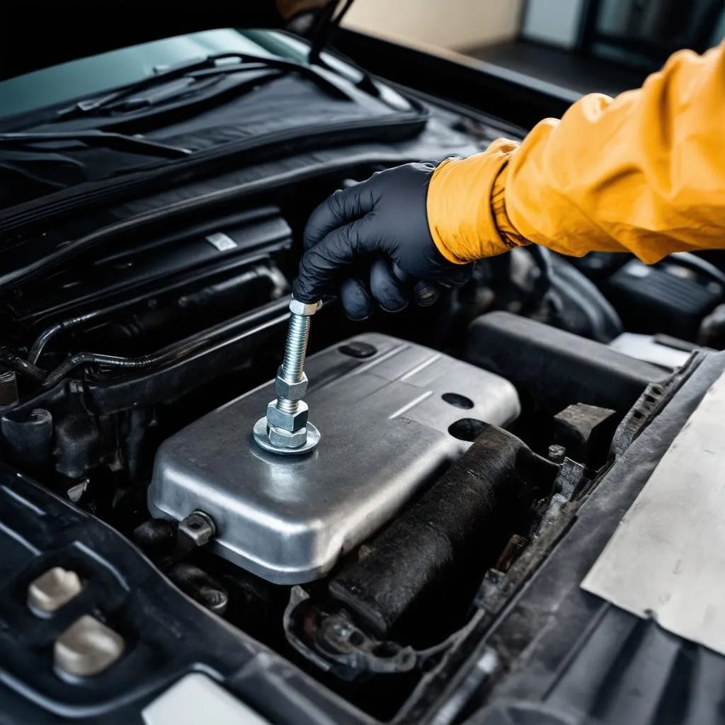 Mechanic Using Torx Wrench