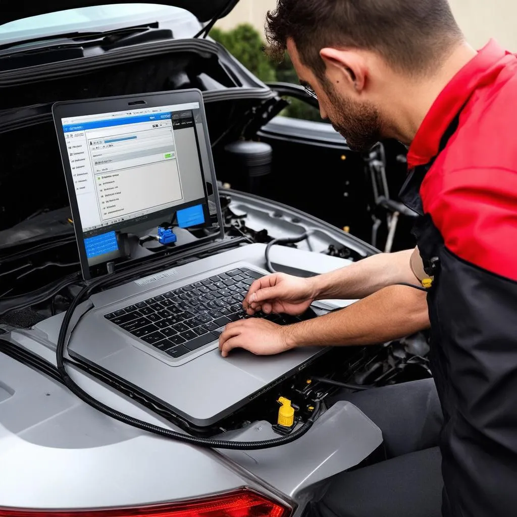 Mechanic Using VCDS