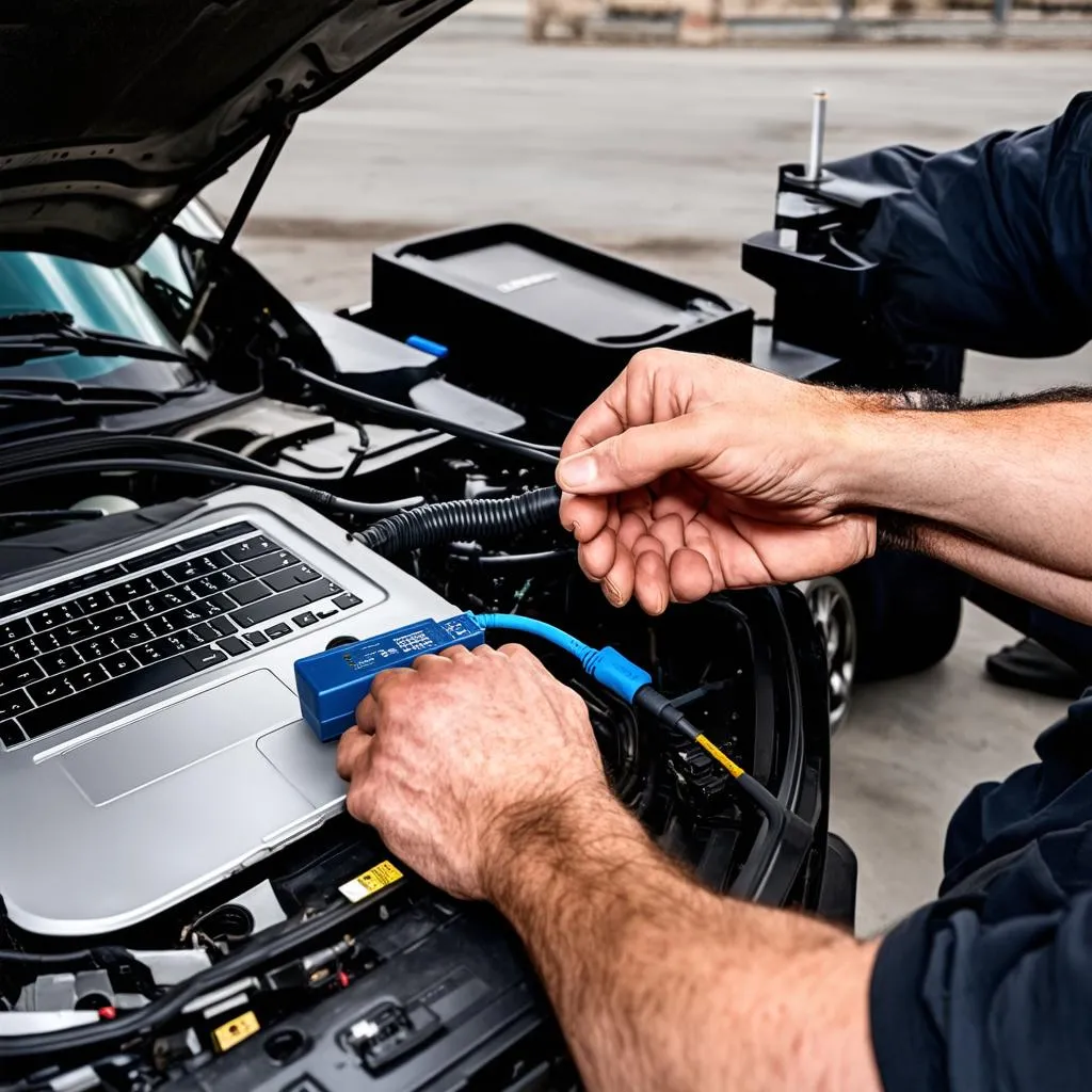 Mechanic Using VCDS