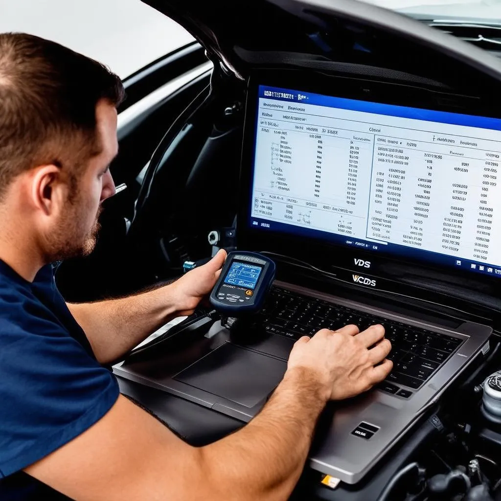 Mechanic Using VCDS