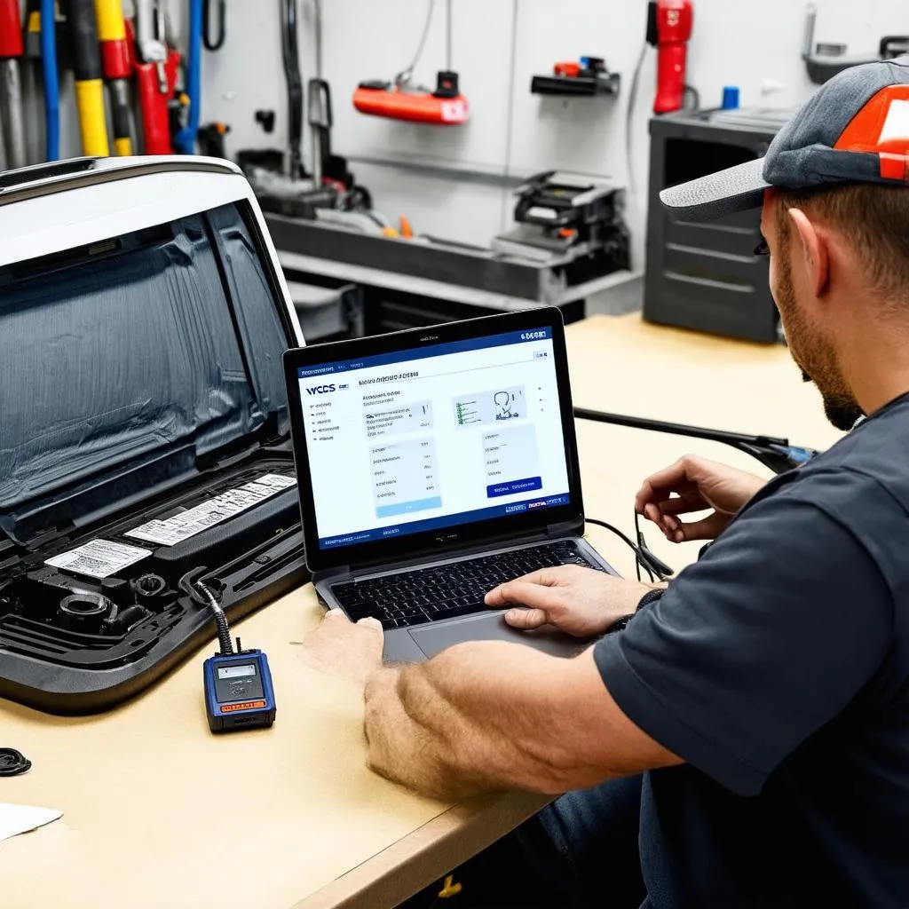 Mechanic Using VCDS