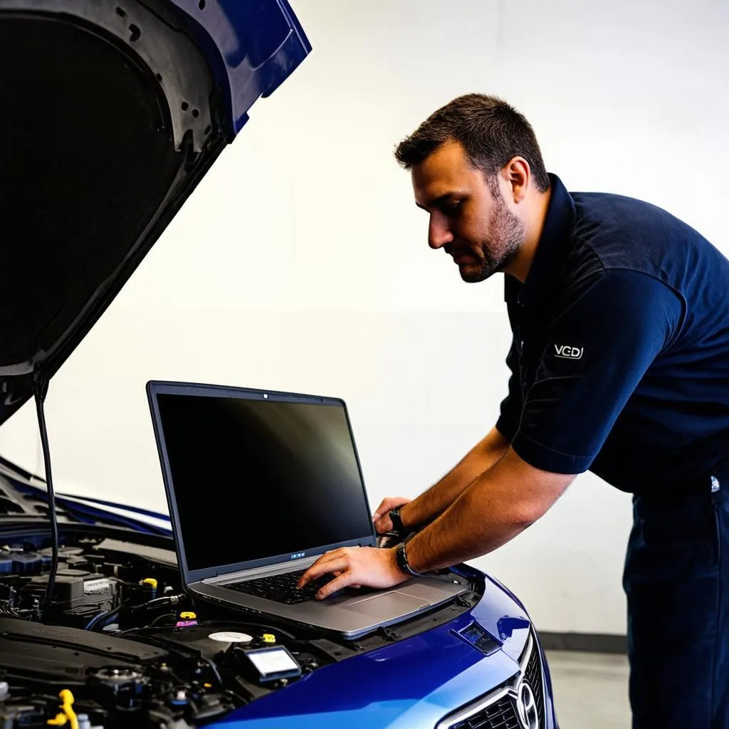 Mechanic Using VCDS