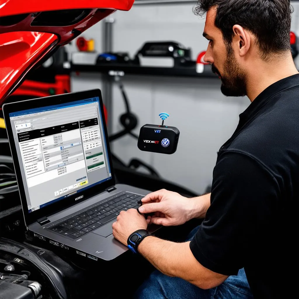 Mechanic using VCDS