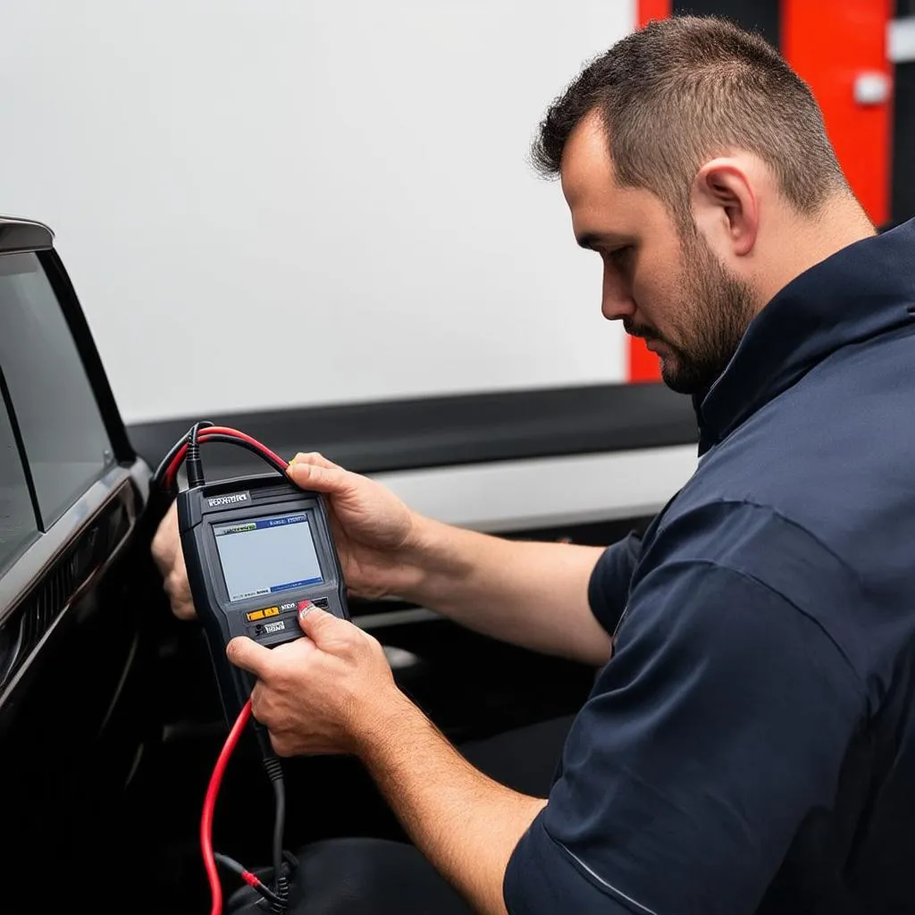 Mechanic Using VCDS on Volkswagen