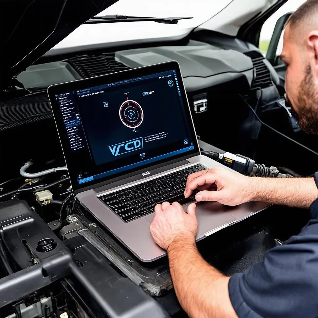 Mechanic Using VCDS System